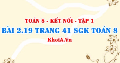 Bài 2.19 trang 41 SGK Toán 8 tập 1 Kết nối tri thức